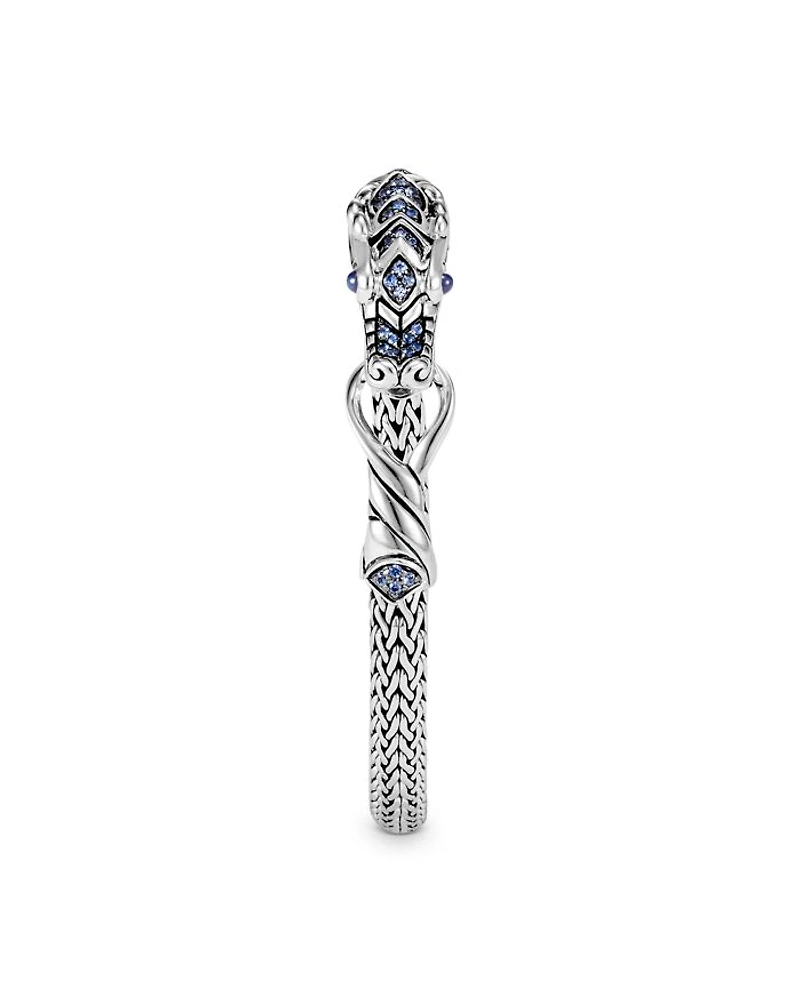 Sterling Silver Legends Naga Blue Sapphire Dragon Link Bracelet