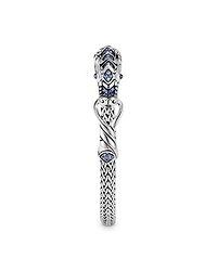 Sterling Silver Legends Naga Blue Sapphire Dragon Link Bracelet