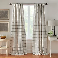 Erlene Home Fashions Brighton Windowpane Plaid Blackout Window Curtain Panel