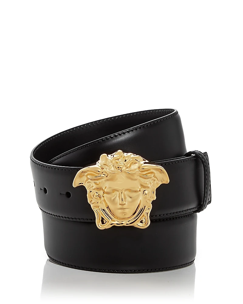 Versace Men's Medusa Buckle Leather Belt