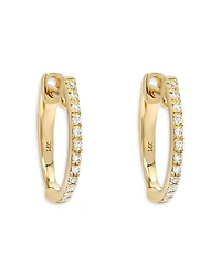 Zoe Lev 14K Yellow Gold Diamond Huggie Hoop Earrings