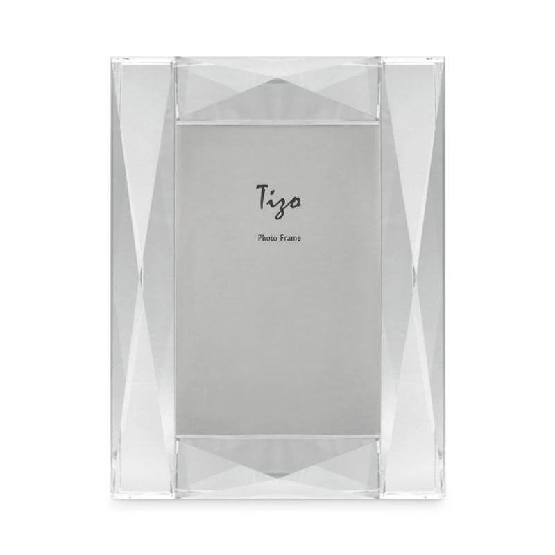 Clear Pyramid Diamond Crystal Glass 4" x 6" Picture Frame