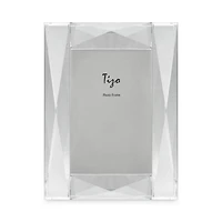Clear Pyramid Diamond Crystal Glass 4" x 6" Picture Frame