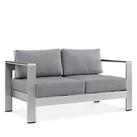 Modway Shore Outdoor Patio Aluminum Loveseat