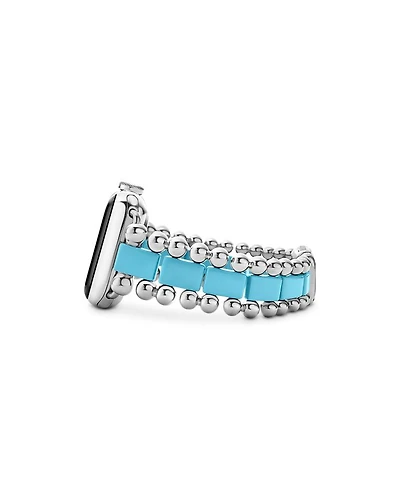 Smart Caviar Blue Ceramic Apple® Watch Bracelet, 38mm