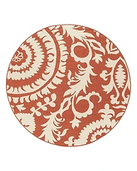 Livabliss Alfresco Alf D Round Area Rug, 5'3 x 5'3
