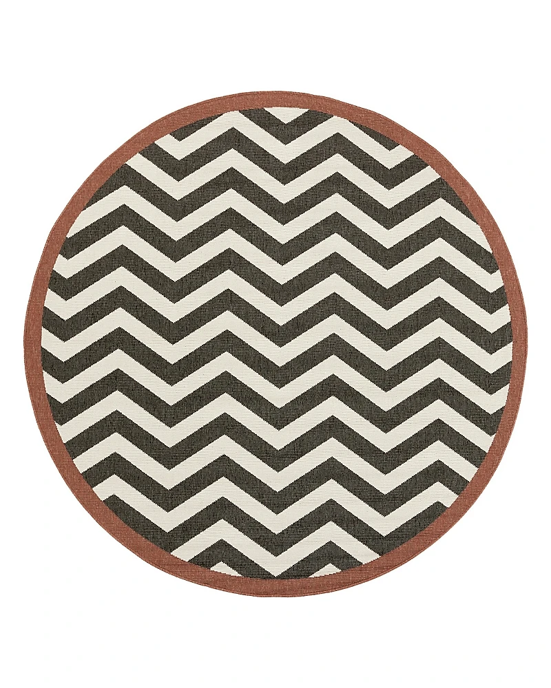 Livabliss Alfresco Alf-9646 Round Area Rug, 5'3 x 5'3