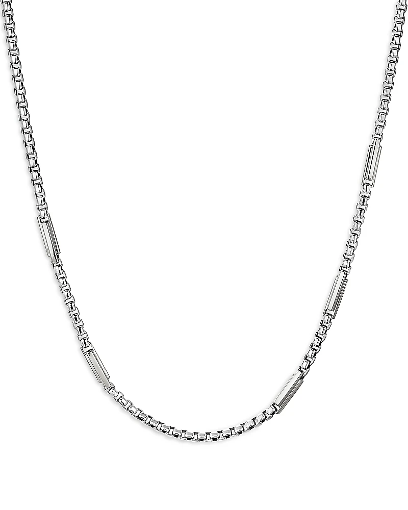David Yurman Sterling Silver Streamline Station Necklace, 24