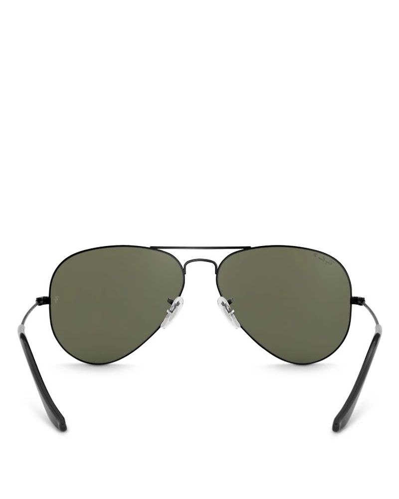 Unisex Polarized Brow Bar Aviator Sunglasses