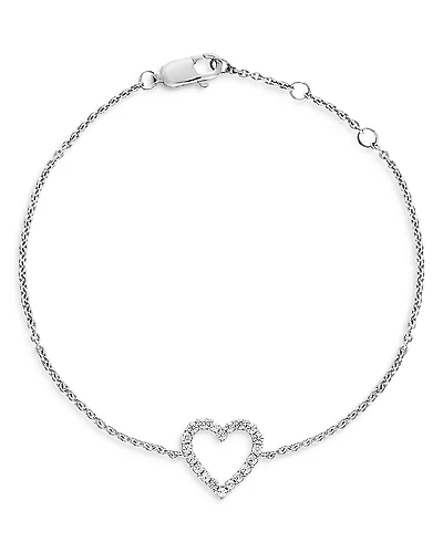 Bloomingdale's Fine Collection Diamond Heart Bracelet