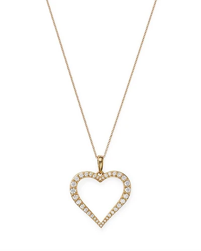 Diamond Heart Pendant Necklace in 14K Yellow Gold