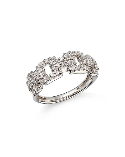 Bloomingdale's Fine Collection Diamond Pave Square Link Statement Ring
