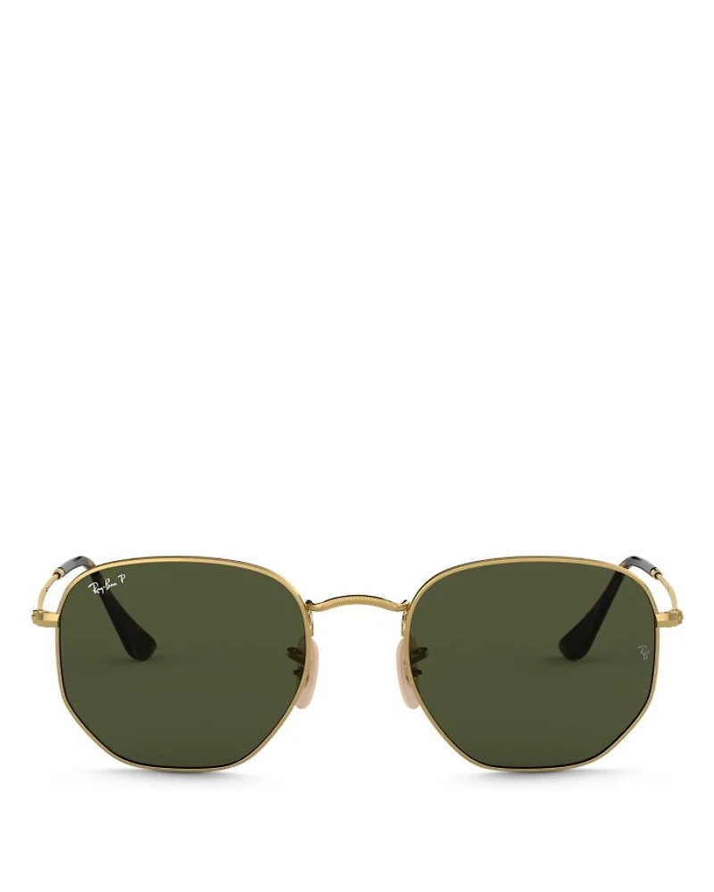 Icons Polarized Hexagonal Sunglasses, 51mm