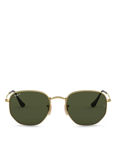 Icons Polarized Hexagonal Sunglasses, 51mm