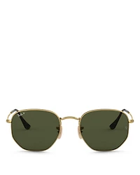 Icons Polarized Hexagonal Sunglasses, 51mm