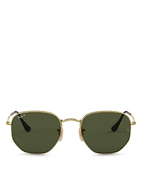 Ray-Ban Icons Polarized Hexagonal Sunglasses, 51mm