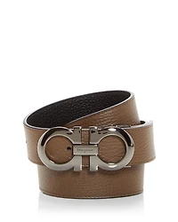 Salvatore Ferragamo Men's Double Gancini Reversible Leather Belt
