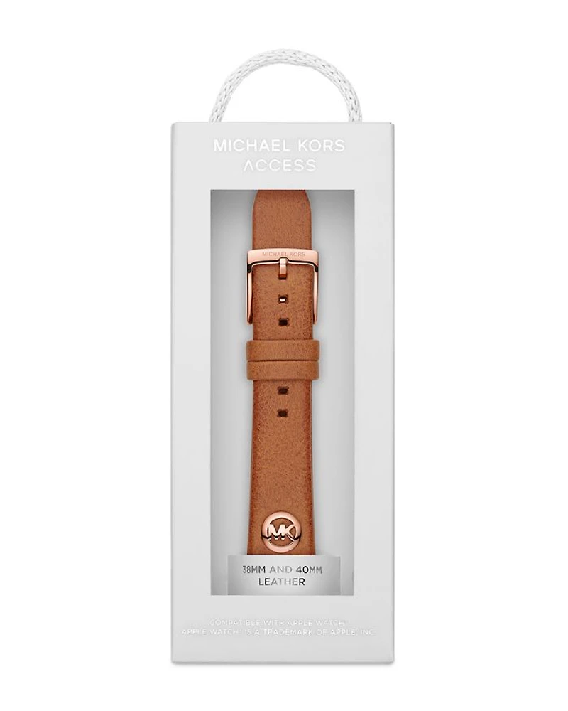 Logo Charm Leather 38-40mm Band for Apple Watch®