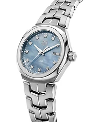 Link Quartz Ladies' Grey Blue Steel Watch, 32mm