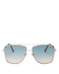 Reggie Brow Bar Aviator Sunglasses, 61mm