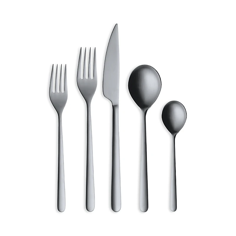Mepra Linea Ice Oro Nero 5-Piece Place Setting