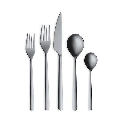 Mepra Linea Ice Oro Nero 5-Piece Place Setting