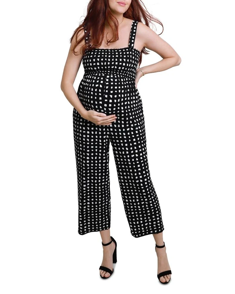 Maternity Smocked Jumpsuit