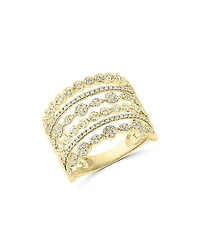 Bloomingdale's Fine Collection Diamond Multirow Openwork Statement Ring