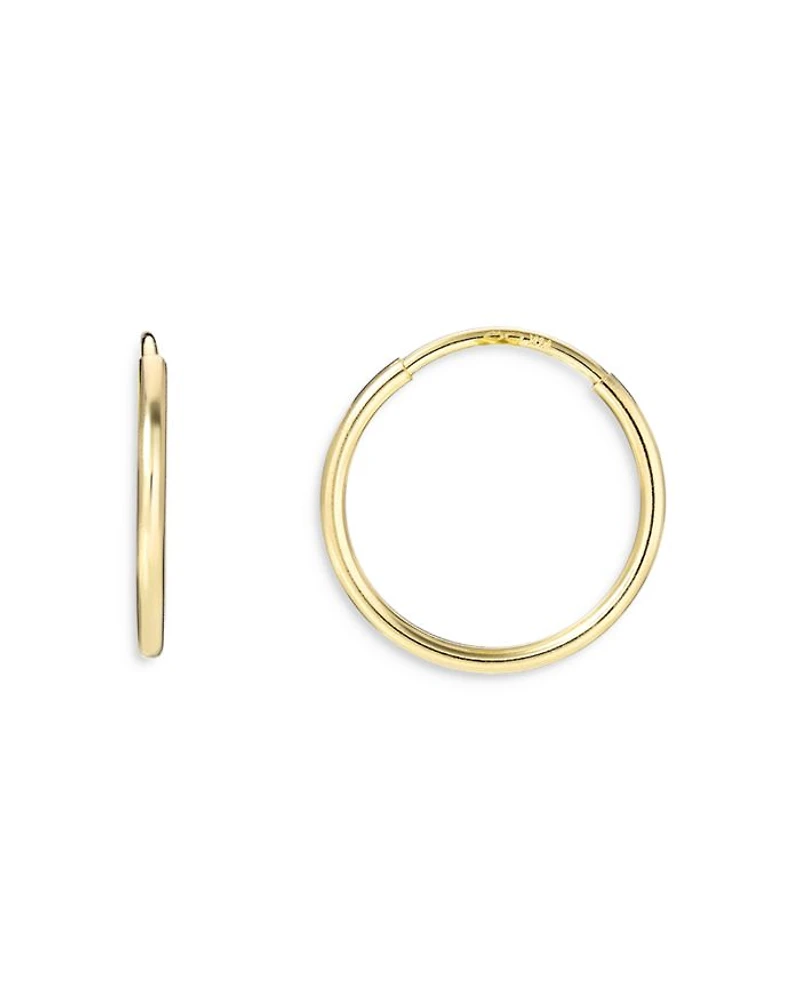 14K Yellow Gold Small Hoop Earrings