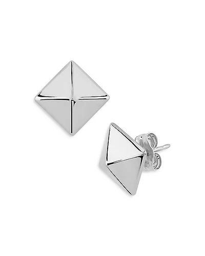 Bloomingdale's Fine Collection Sterling Silver Pyramid Studs
