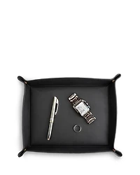 Large Leather Catchall Valet Tray