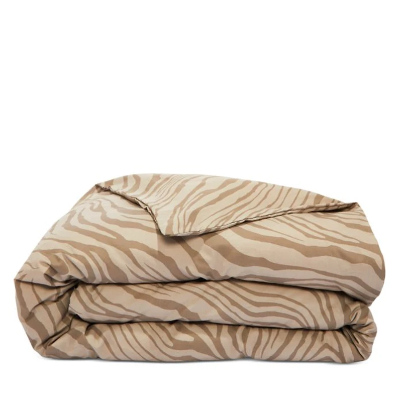 Macro Zebrage Sateen Duvet Cover, Queen