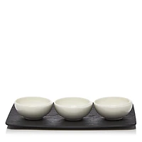 Villeroy & Boch New Moon Dip Bowl & Tray, Set of 4