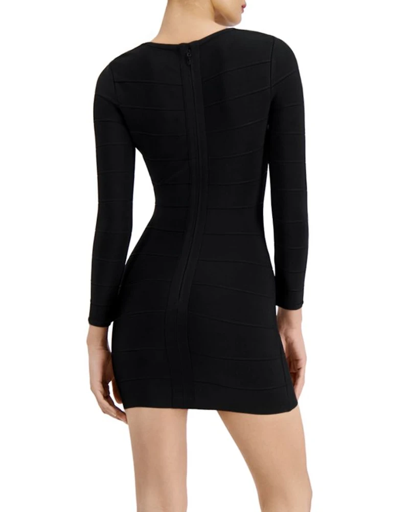 Long-Sleeve Mini Sheath Dress