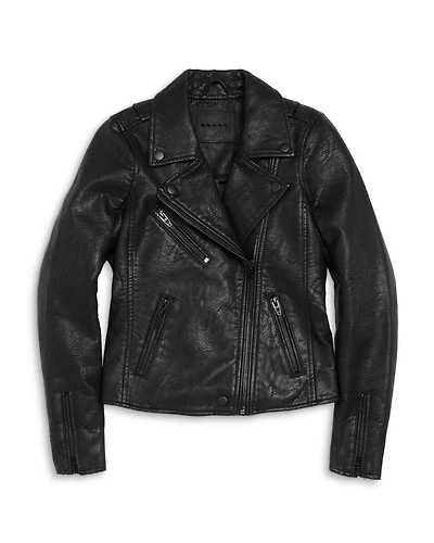 Girls' Faux Leather Moto Jacket - Big Kid