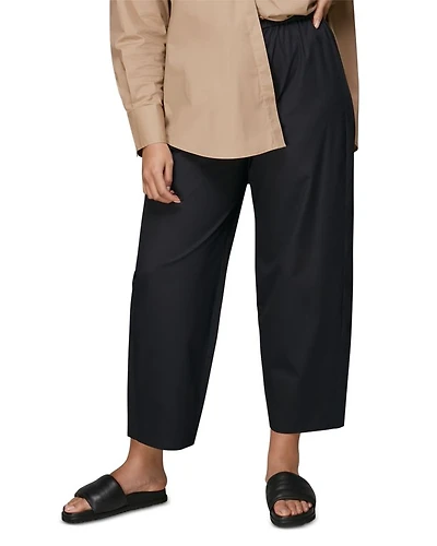 Poplin Barrel Leg Trousers