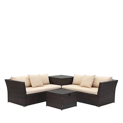Safavieh Welch Outdoor Living Sectional Set with Storage