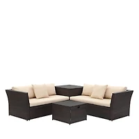 Safavieh Welch Outdoor Living Sectional Set with Storage