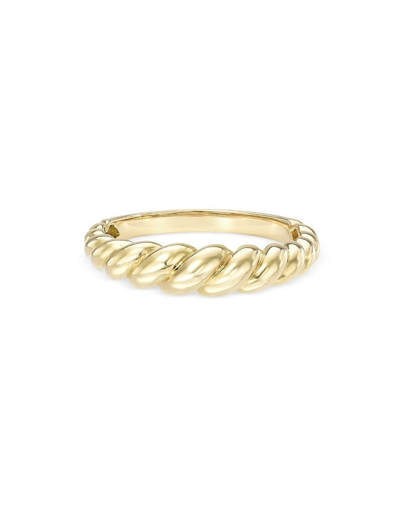 Zoe Lev 14K Yellow Gold Gradient Twist Ring