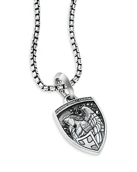 Sterling Silver & Pavé Diamond St. Michael Medallion Amulets
