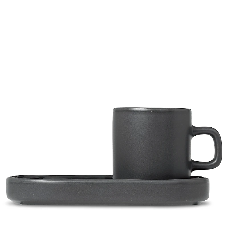 Blomus Pilar Espresso Cups with Trays