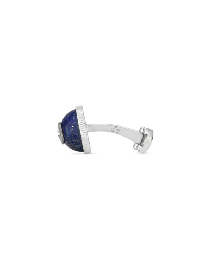 Sterling Silver & Lapis Interlocking G Cufflinks