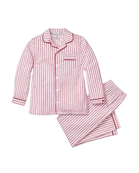 Petite Plume Unisex Antique Red Ticking Pajama Set - Baby, Little Kid, Big Kid