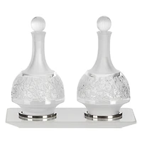 Lalique Versailles Oil & Vinegar Set with Tray