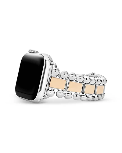 Lagos Smart Caviar 18K Rose Gold & Stainless Steel Apple Watch Bracelet