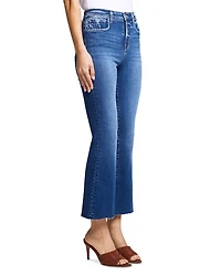Kendra High Rise Cropped Flare Jeans Laredo