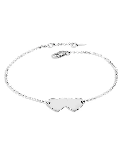 Bloomingdale's Fine Collection Double Heart Link Bracelet