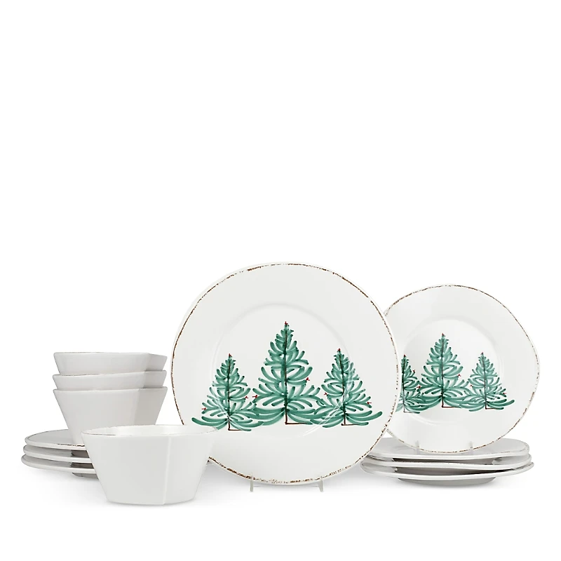 Vietri Melamine Lastra Holiday 12 Piece Place Setting