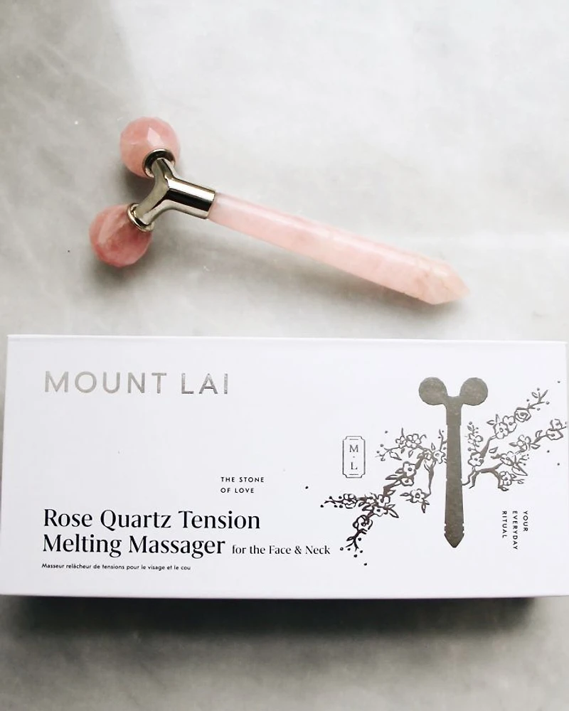 The Rose Quartz Tension Melting Massager for Face & Neck