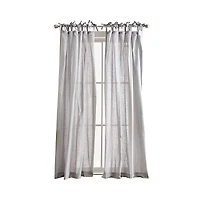 Peri Home Cotton Sheer 95 x 50 Tie Tab Window Panel